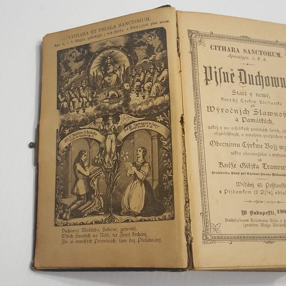 Jiri Tranovsky CZECH Hymnal Lutheran Slovak Holy Harp Cithara Sanctorum @1907 - Picture 4 of 8